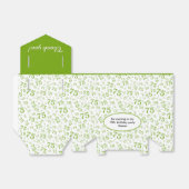 Ballotins Merci 75e Motif de numéro aléatoire vert/blanc (Déplié)