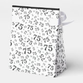 Ballotins Merci 75e Motif de numéros aléatoires noir/blanc (Arrière)