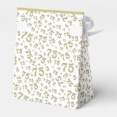 Ballotins Merci 75e Motif de numéros aléatoires or/blanc (Arrière)