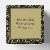 Ballotins "Merci" 80e anniversaire Black/Gold Motif (Haut)