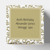 Ballotins "Merci" 80e anniversaire Motif du numéro d'or (Haut)