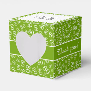 Ballotins "Merci" 80e anniversaire Motif du numéro vert