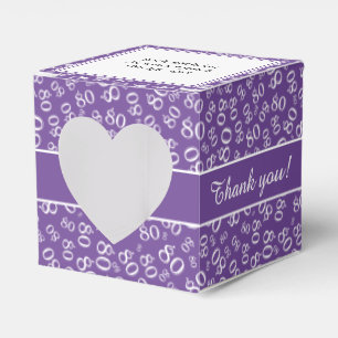 Ballotins "Merci" 80e anniversaire violet Motif numéro
