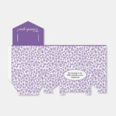 Ballotins Merci 80e anniversaire violet numéro Motif (Déplié)