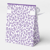 Ballotins Merci 80e anniversaire violet numéro Motif (Arrière)