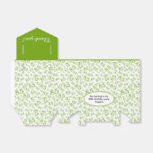 Ballotins Merci 85e Motif de numéro aléatoire vert/blanc (Déplié)