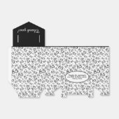 Ballotins Merci 85e Motif de numéros aléatoires noir/blanc (Déplié)