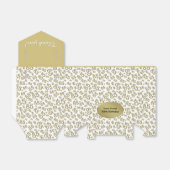 Ballotins Merci 85e Motif de numéros aléatoires or/blanc (Déplié)