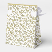 Ballotins Merci 85e Motif de numéros aléatoires or/blanc (Arrière)