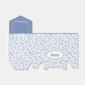 Ballotins Merci 95e anniversaire bleu/blanc Motif numérique (Déplié)