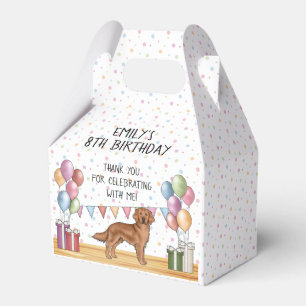 Ballotins Merci Anniversaire de enfant Red Golden Retriever