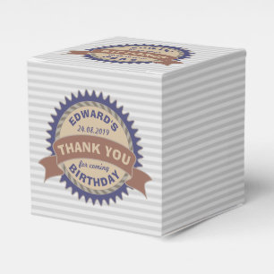 Ballotins Merci Anniversaire Fête Favoriser Badge Monogramme