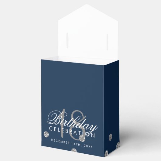 Ballotins Merci Anniversaire Parties scintillant d'argent Co (Ouvert)