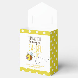 Ballotins Merci BA-BEE Baby shower Polkadot jaune