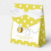 Ballotins Merci BA-BEE Baby shower Polkadot jaune (Verso)