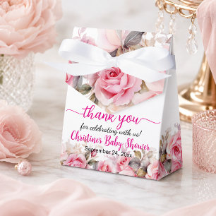 Ballotins Merci Baby Shower Blush Roses