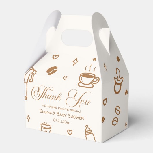 Ballotins Merci Baby shower café (Verso)