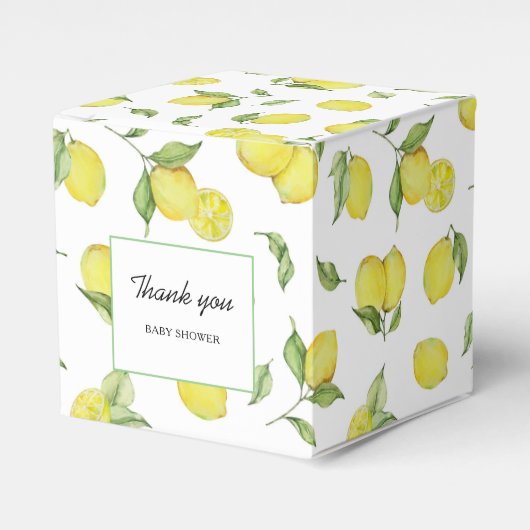 Ballotins Merci Baby shower citron (Verso)
