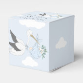 Ballotins Merci Baby shower de la cigogne bleue (Verso)