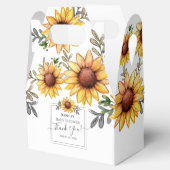 Ballotins Merci Baby shower de tournesol aquarelle (Ouvert)