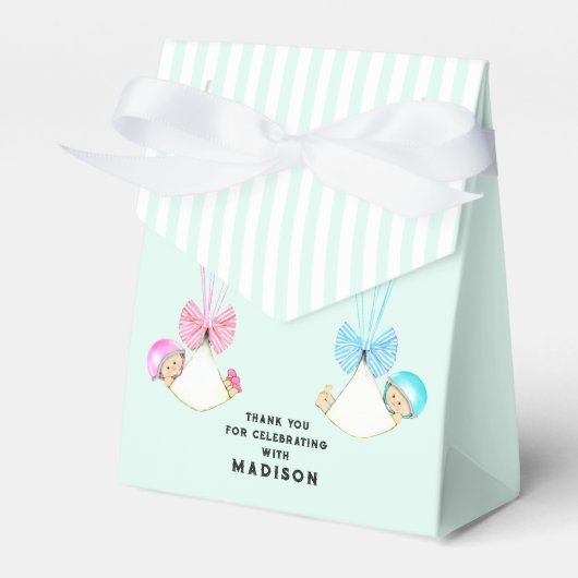 Ballotins Merci Baby shower jumeaux (Verso)