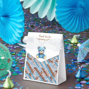 Ballotins Merci   Baby Shower pour Garçon Ours en Peluche