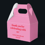 Ballotins Merci Bat mitzvah moderne en rose personnalisé<br><div class="desc">Typographie en gras personnalisé Bright rose et rouge Bat mitzvah moderne Ballotin de Merci</div>