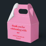 Ballotins Merci Bat mitzvah moderne en rose personnalisé<br><div class="desc">Typographie en gras personnalisé Bright rose et rouge Bat mitzvah moderne Ballotin de Merci</div>