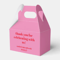 Merci Bat mitzvah moderne en rose personnalisé