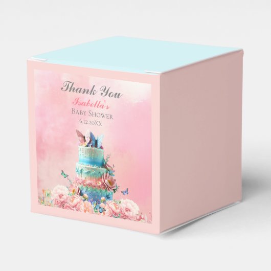 Ballotins Merci Beaux papillons Jumeaux Baby shower (Verso)