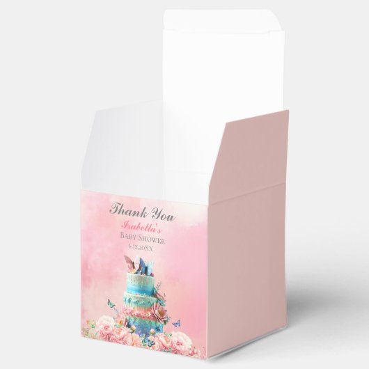 Ballotins Merci Beaux papillons Jumeaux Baby shower (Ouvert)