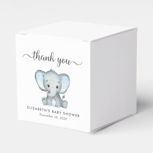 Ballotins Merci bébé éléphant garçon douche (Verso)