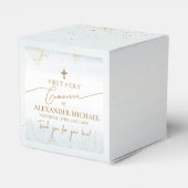 Ballotins Merci bleu Boy Croix d'or Première communion (Arrière)