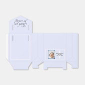 Ballotins Merci bleu moderne pour le baptême à venir (Déplié)