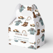 Ballotins Merci Blue Cowboy Motif bébé garçon douche (Verso)