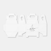 Ballotins Merci calligraphie Mariage Monogramme Gable (Déplié)