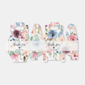 Ballotins Merci Calligraphie Script Aquarelle Fleurs (Déplié)