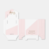 Ballotins Merci Chic Baby shower rose Or rose (Déplié)