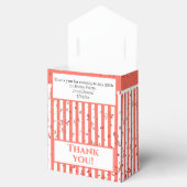 Ballotins Merci - Corail/Blanc Simple Stripes Motif (Ouvert)