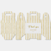 Ballotins Merci Couronne de luxe aux bandes dorées modernes (Déplié)