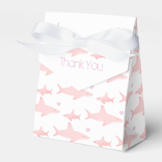 Ballotins Merci Cute Sharks Baby shower rose Ballotin (Verso)