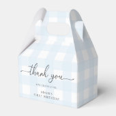 Ballotins Merci d'anniversaire bleu En vichy Ballotin (Verso)