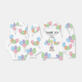 Ballotins Merci d'anniversaire du berceau blanc (Déplié)