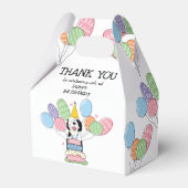 Ballotins Merci d'anniversaire du berceau noir et blanc (Verso)