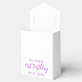 Ballotins Merci d'anniversaire moderne rose violet Ballotin (Ouvert)