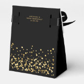 Ballotins Merci d'anniversaire noir et or (Arrière)