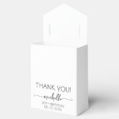 Ballotins Merci d'anniversaire Parties scintillant argent Mo (Ouvert)