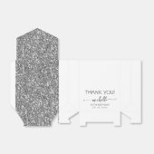 Ballotins Merci d'anniversaire Parties scintillant argent Mo (Déplié)