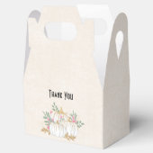 Ballotins Merci d'aquarelle Citrouille blanc et or (Ouvert)