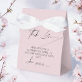 Ballotins Merci de Baby shower à ruban rose doux